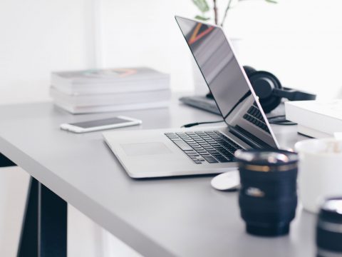 Laptop on a Table